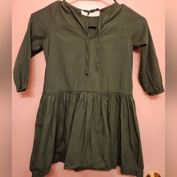 Over + Over Green Girls 3/4 sleeve dress 6 * - Picture 2 of 2
